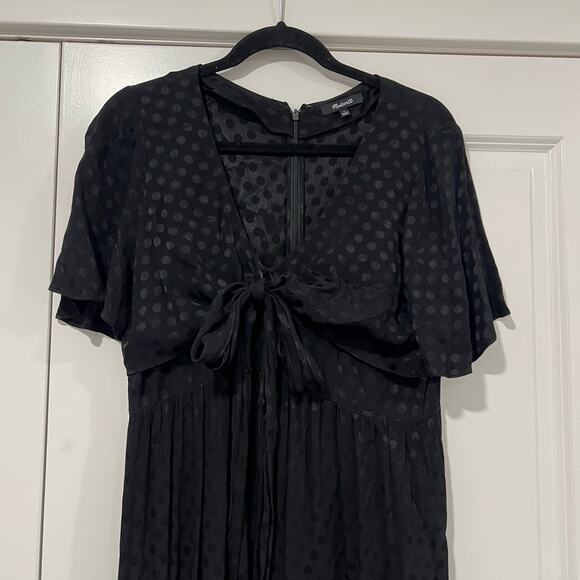 Madewell Women's Jumpsuit Black with Polka Dots Short Sleeve Pant‎ Size 4 - Picture 2 of 12